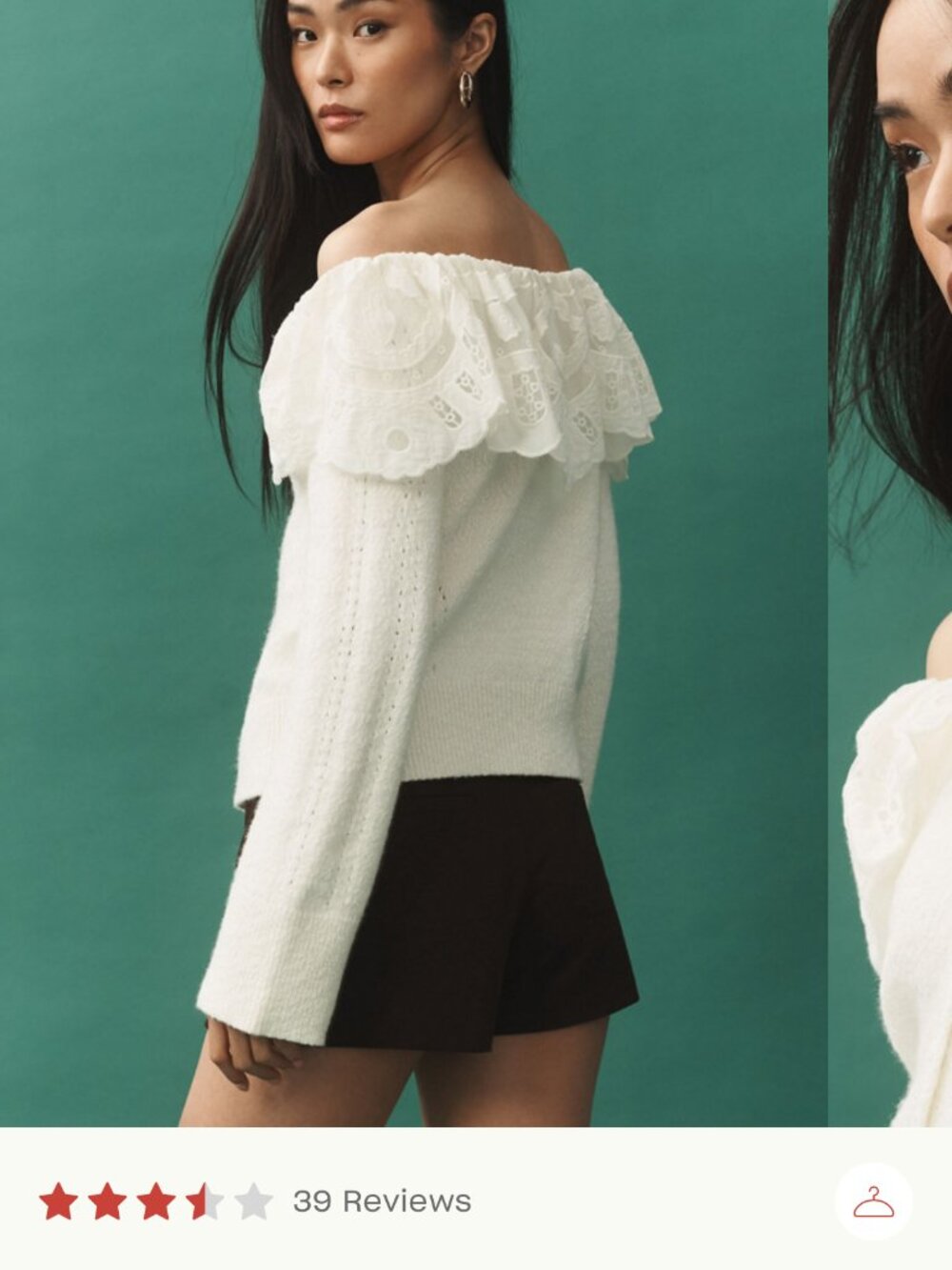 ANTHROPOLOGIE MAEVE LACE COLLAR CARDIGAN TEXTURED SWEATER SMALL - Picture 3 of 3